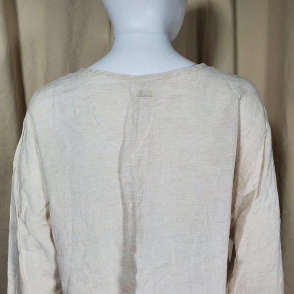 Flax linen button down top - Picture 4 of 10
